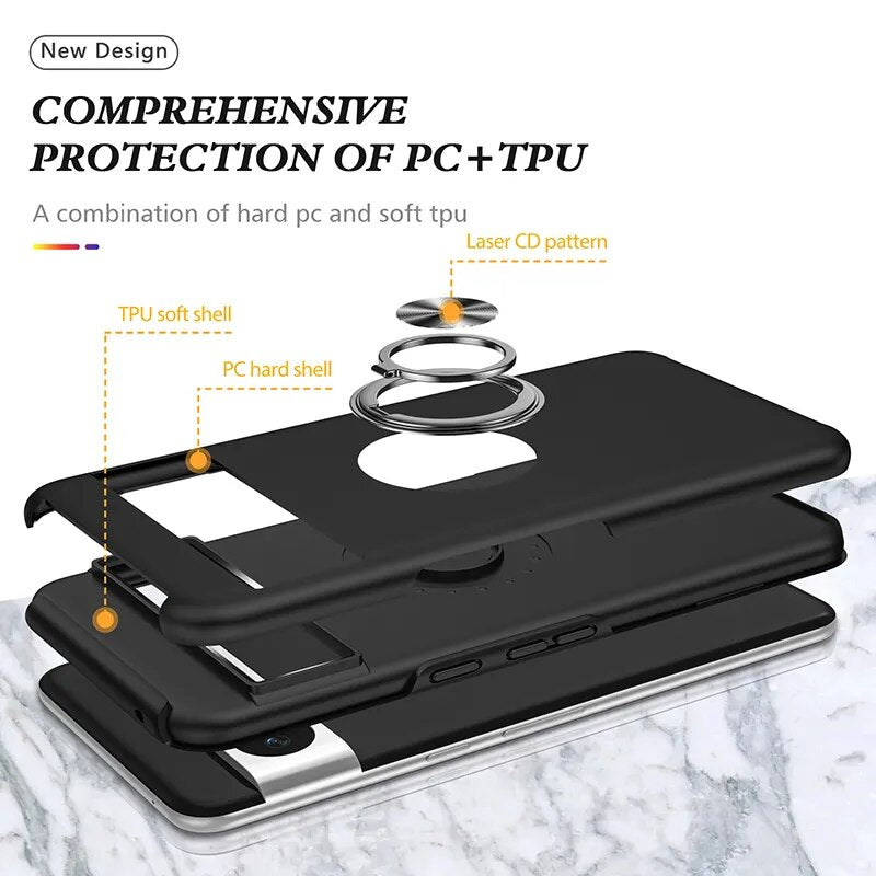 Armor Shockproof Case with Ring Stand For Google Pixel 8 Series - Odin case