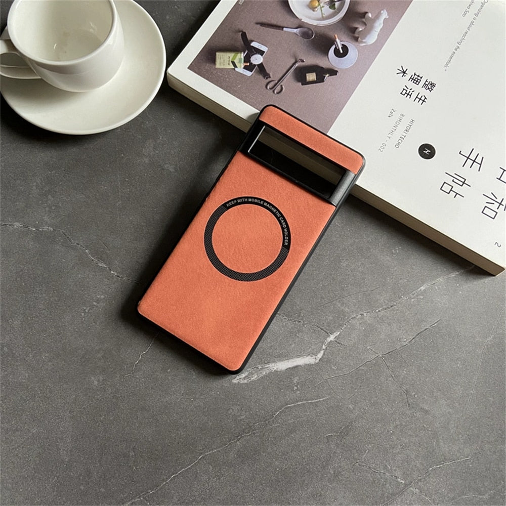 Luxury Magsafe Leather Case For Google Pixel 7 Series - Odin case