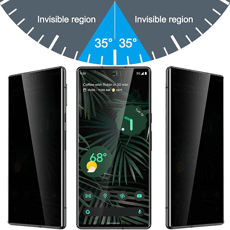 Anti Spy Tempered Glass For Google Pixel 7 Series - Odin case