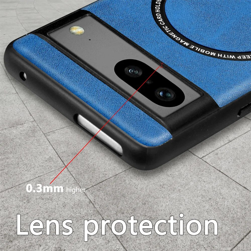 Magnetic Leather Wireless Charging Case For Google Pixel 8 Series - Odin case