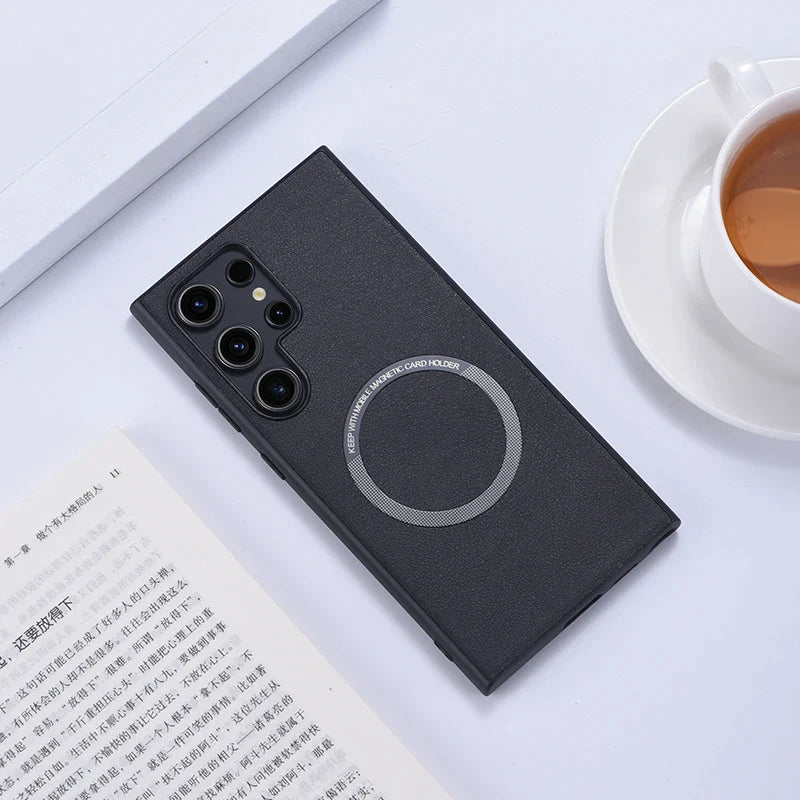 S24 Ultra Magnetic Leather Case - Odin case