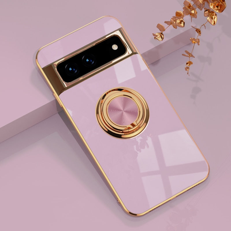 Luxury Plating Silicone Shockproof Phone Case For Google Pixel 7 Series - Odin case