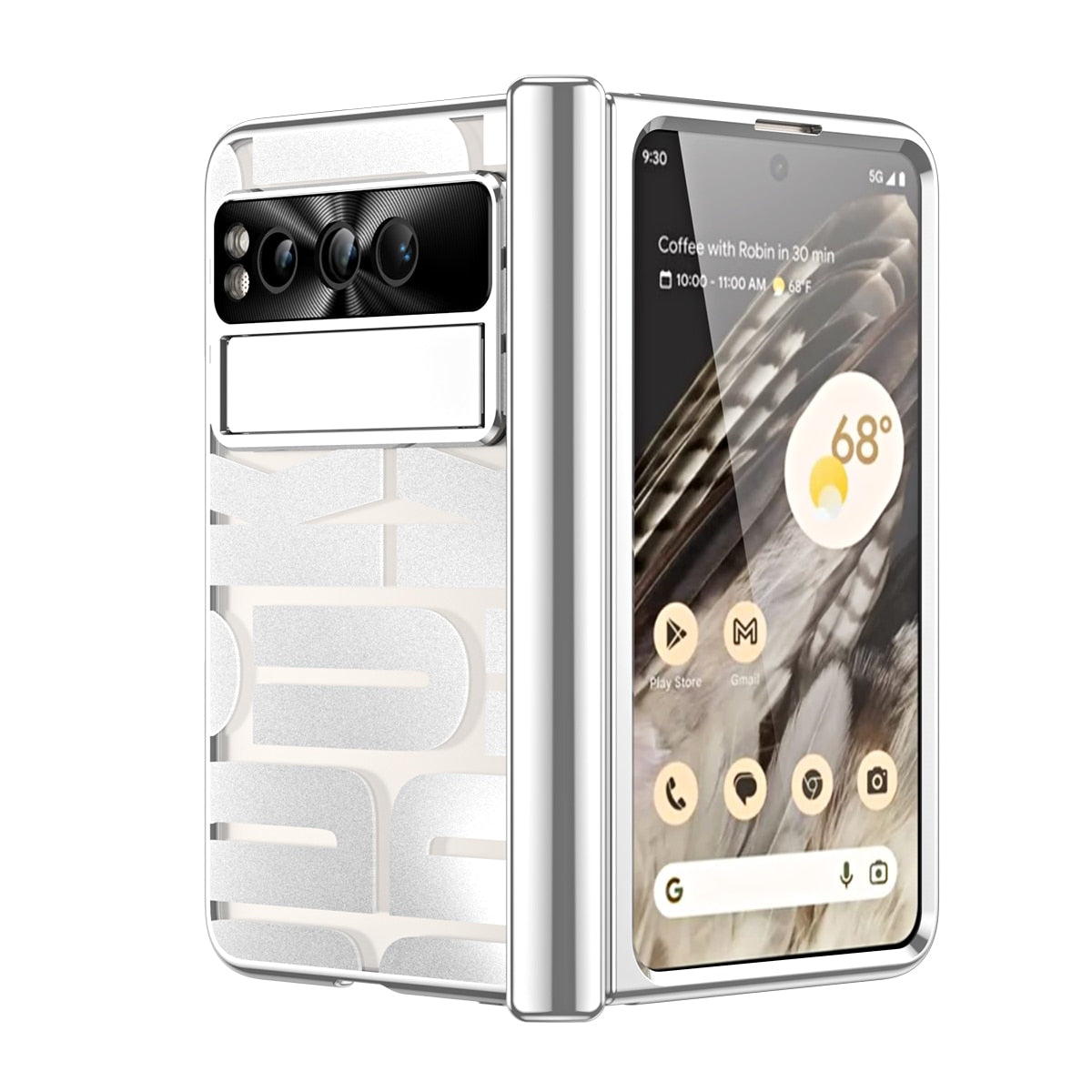 Luxury Silver Google Pixel Fold Case - Odin case