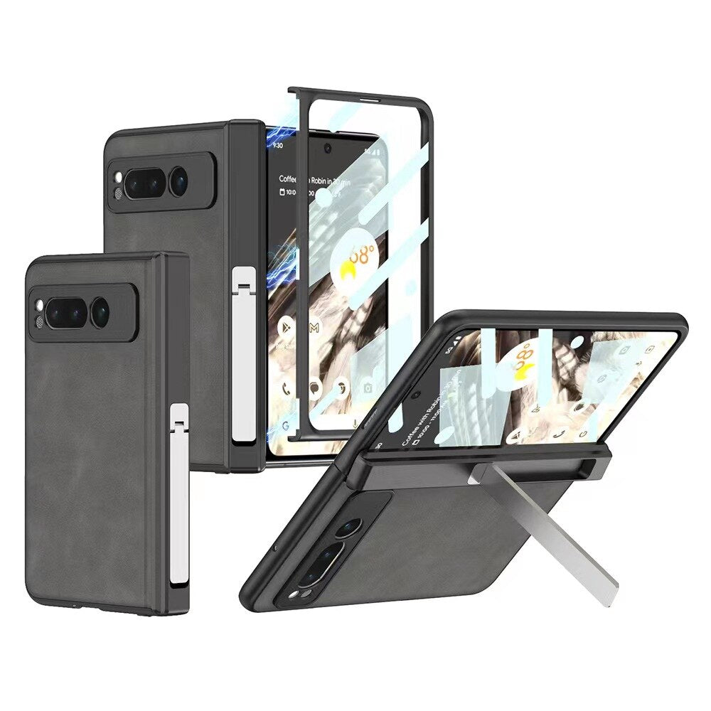 Leather magnet Cover With Bulit-in Screen protector for Google Pixel Fold - Odin case