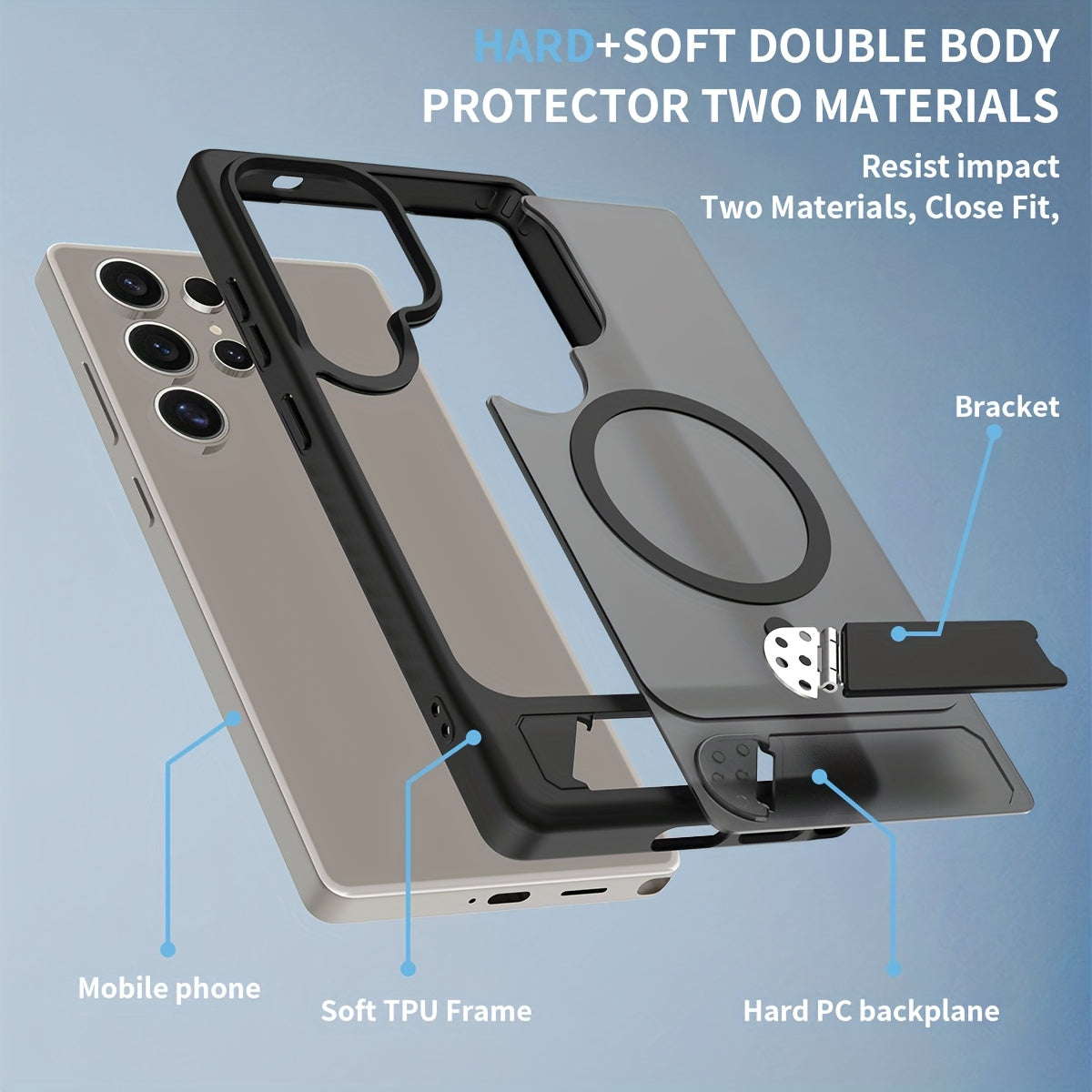 MagFold Shield – Invisible Magnetic Stand Case for Galaxy S Series