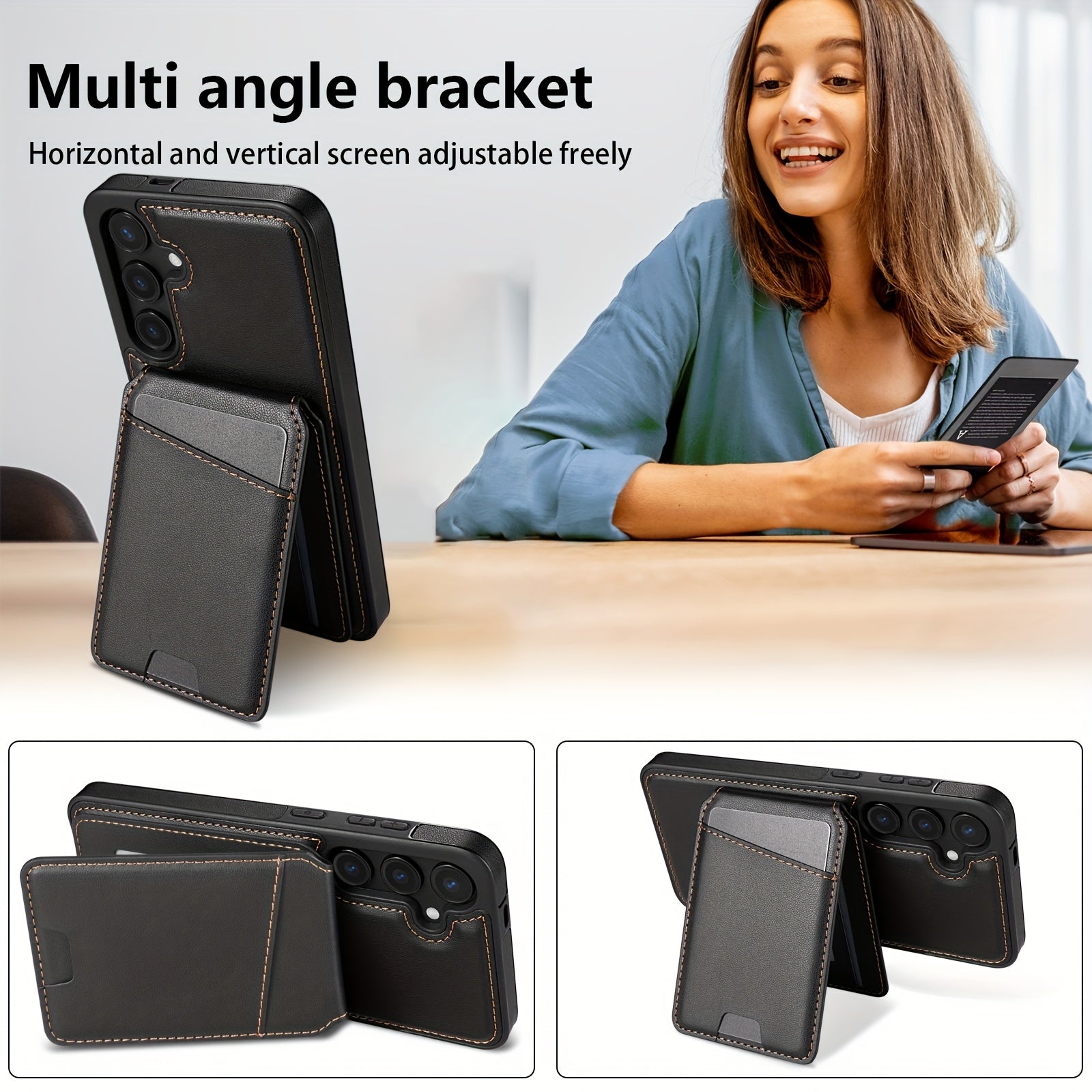 2-in-1 Magnetic Wallet Case with RFID Protection for Samsung Galaxy S Series