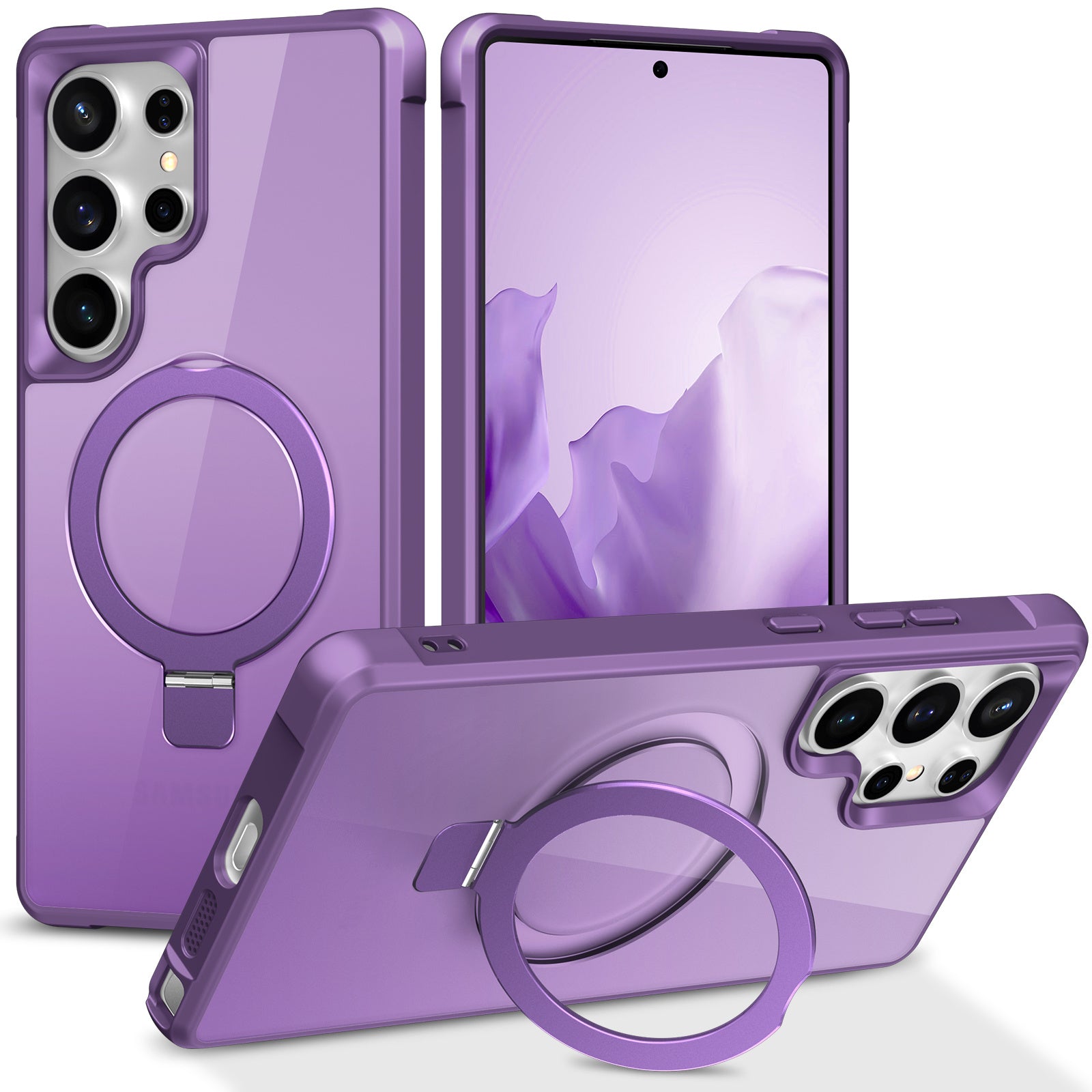 MagGuard Slim – MagSafe-Compatible Shockproof Stand Case for Galaxy S25/S24 Series