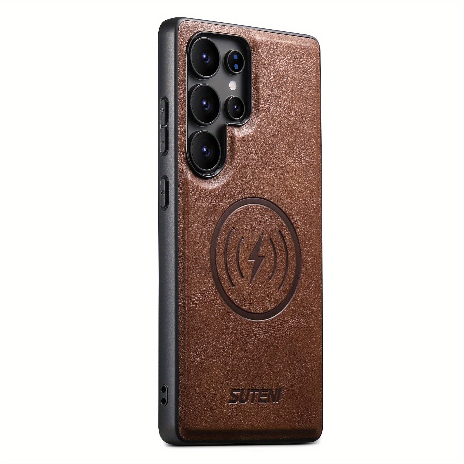 MagVolt Luxe – Magnetic Cowhide Leather Case for Galaxy S Series