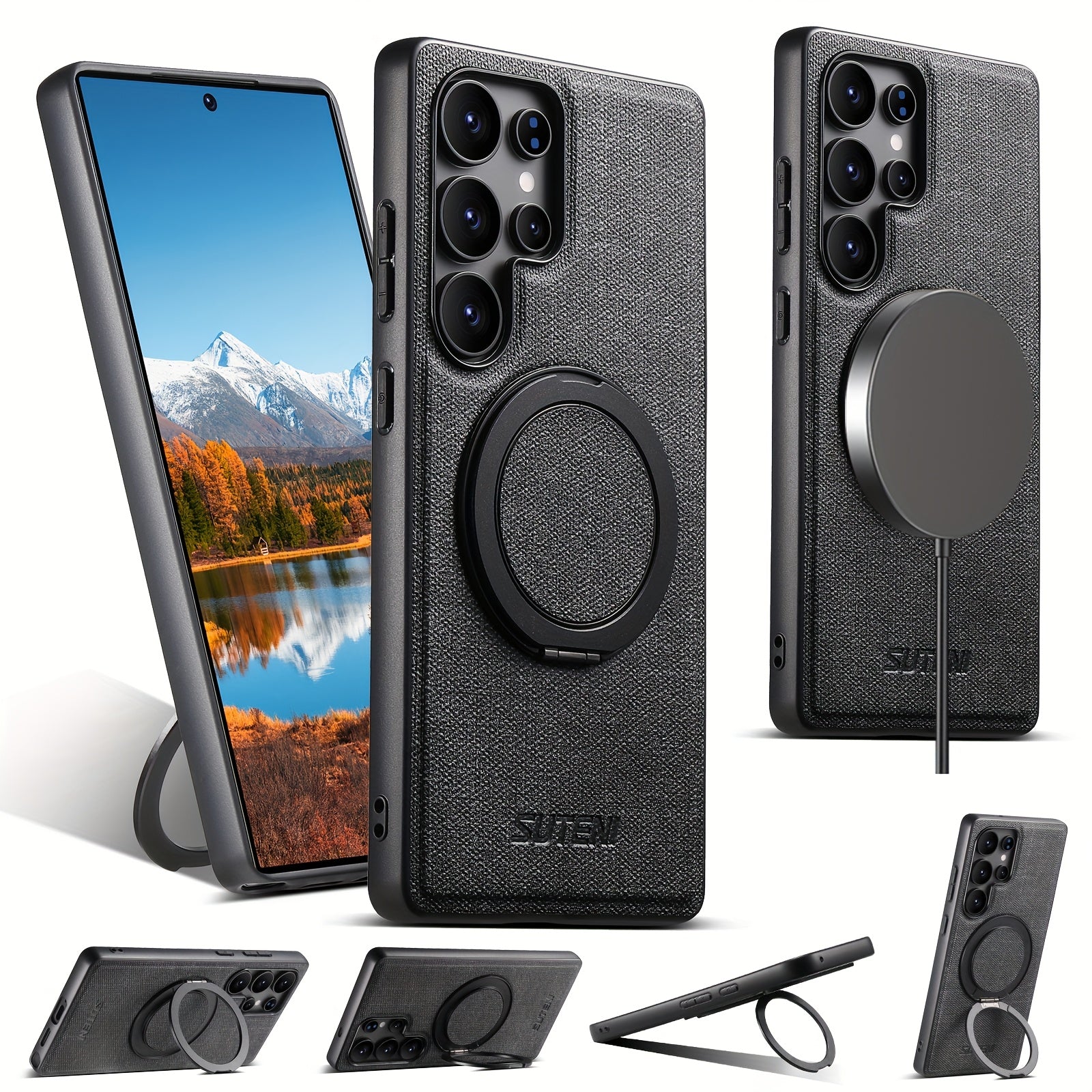 RingMag Leather Case For Samsung Galaxy S Series
