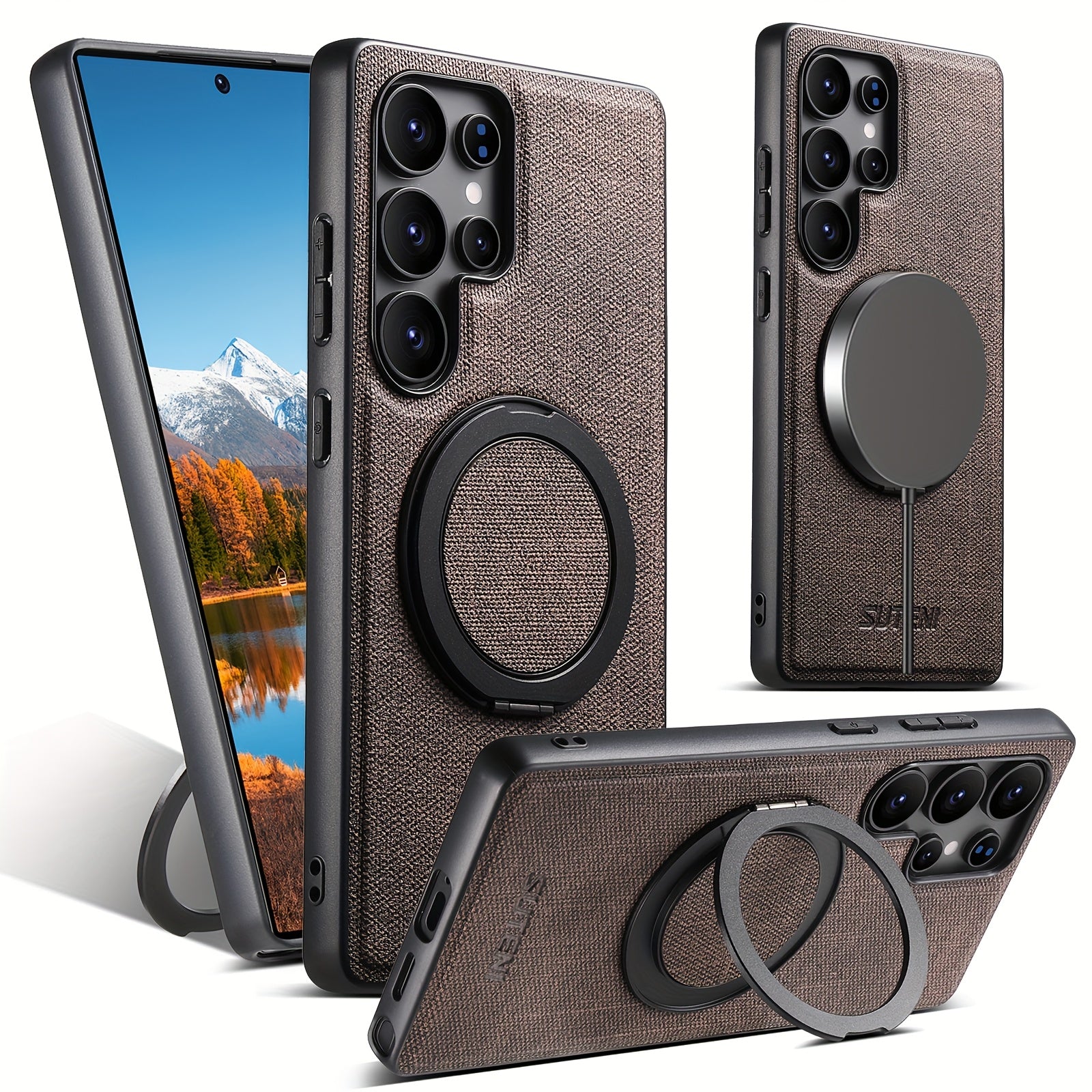 RingMag Leather Case For Samsung Galaxy S Series