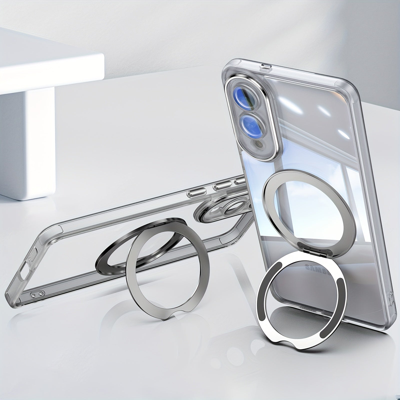MagSafe360 Edge – Transparent Magnetic Ring Stand Case for Samsung Galaxy S Series