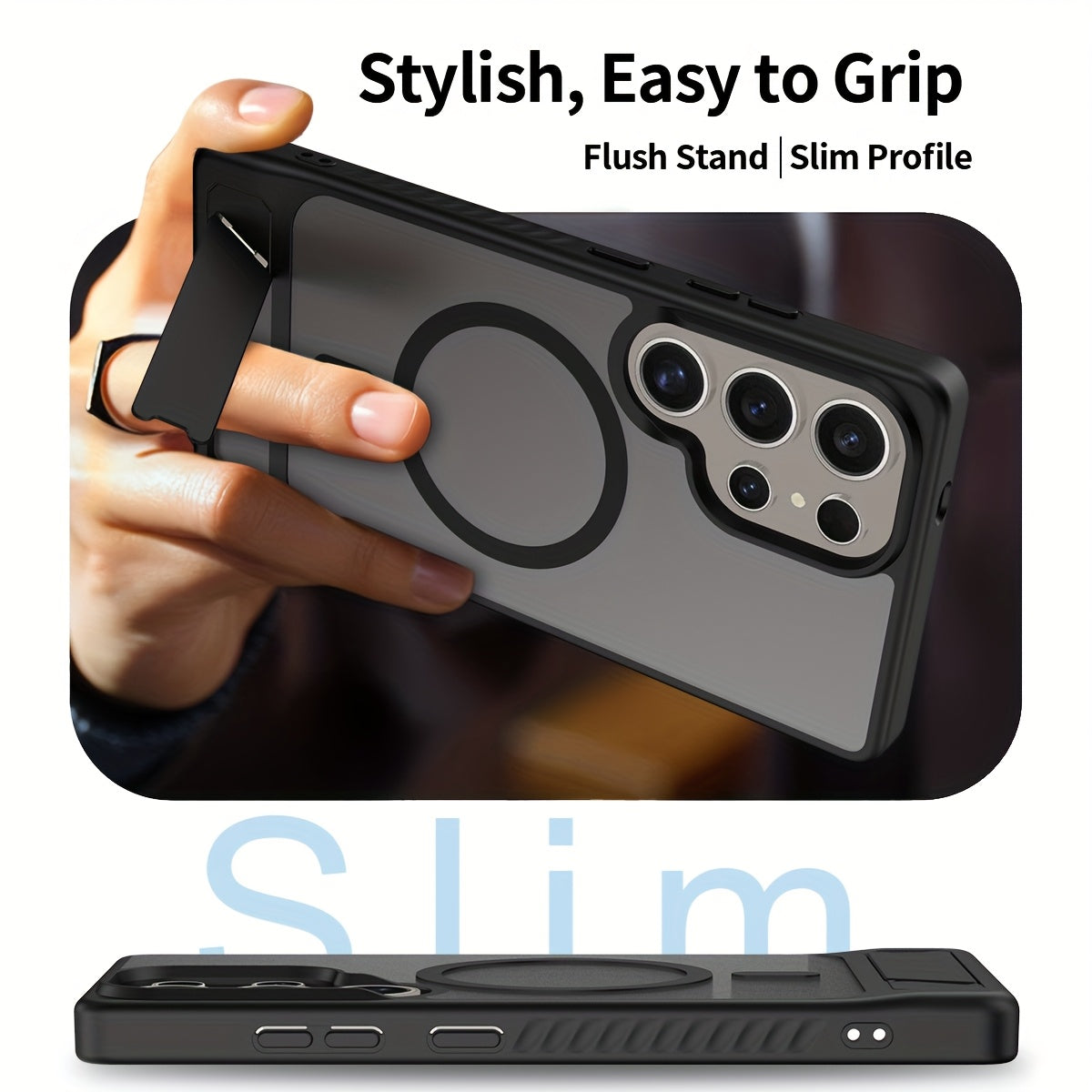 MagFold Shield – Invisible Magnetic Stand Case for Galaxy S Series