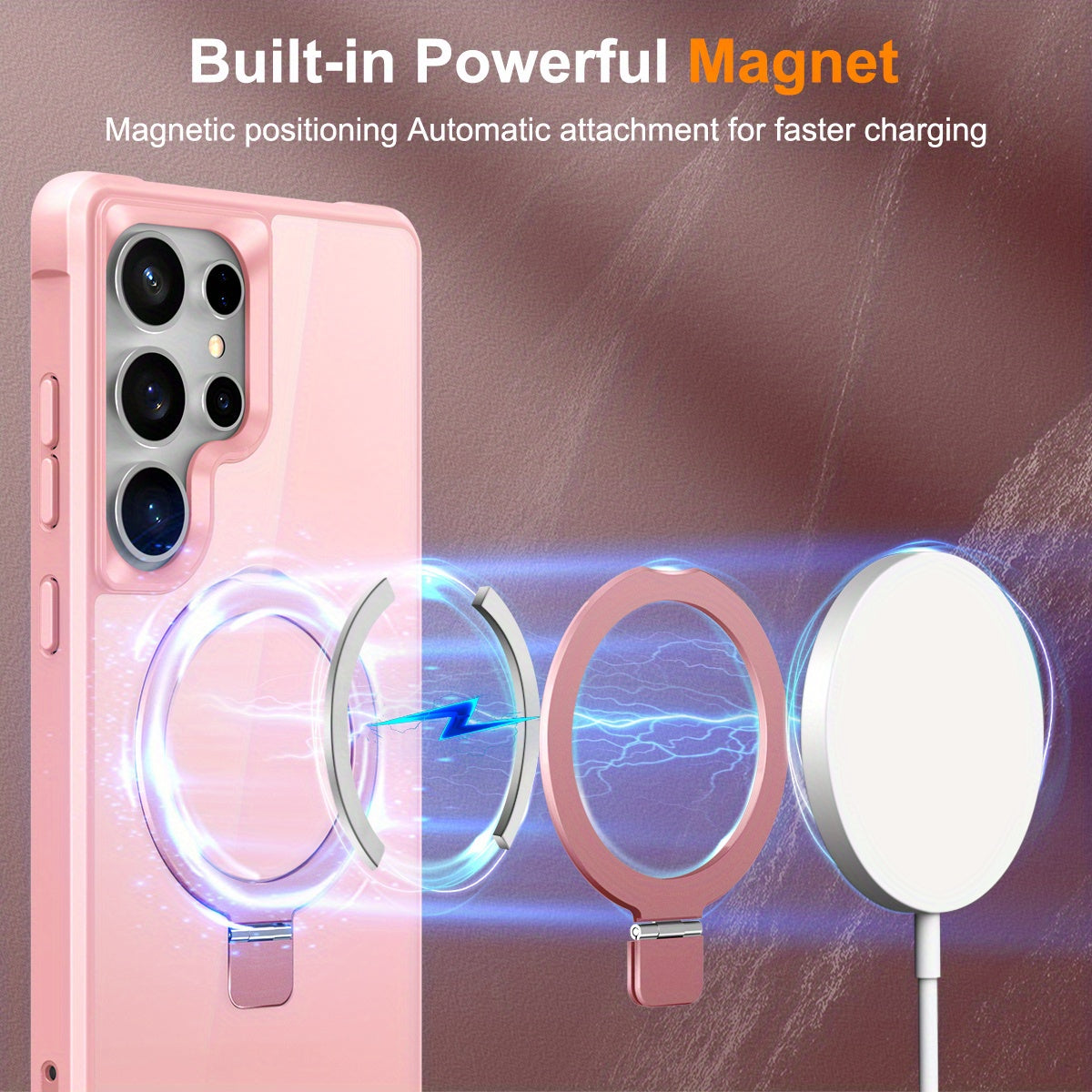 MagGuard Slim – MagSafe-Compatible Shockproof Stand Case for Galaxy S25/S24 Series