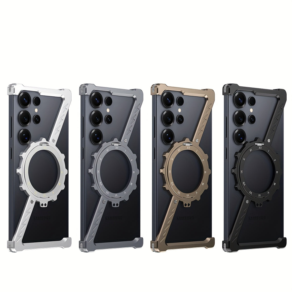 Z-Stand AlloyGuard – Futuristic Rotating Kickstand Case for Galaxy S Ultra Series