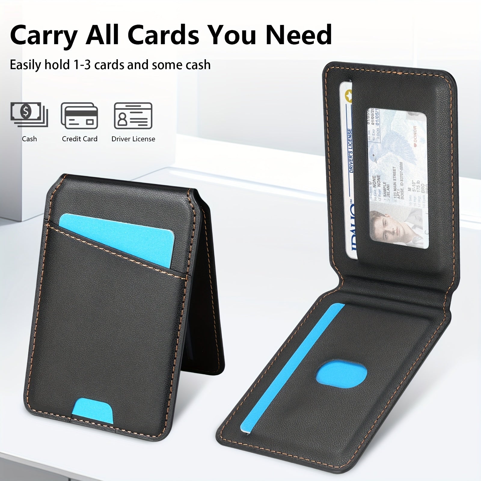 2-in-1 Magnetic Wallet Case with RFID Protection for Samsung Galaxy S Series