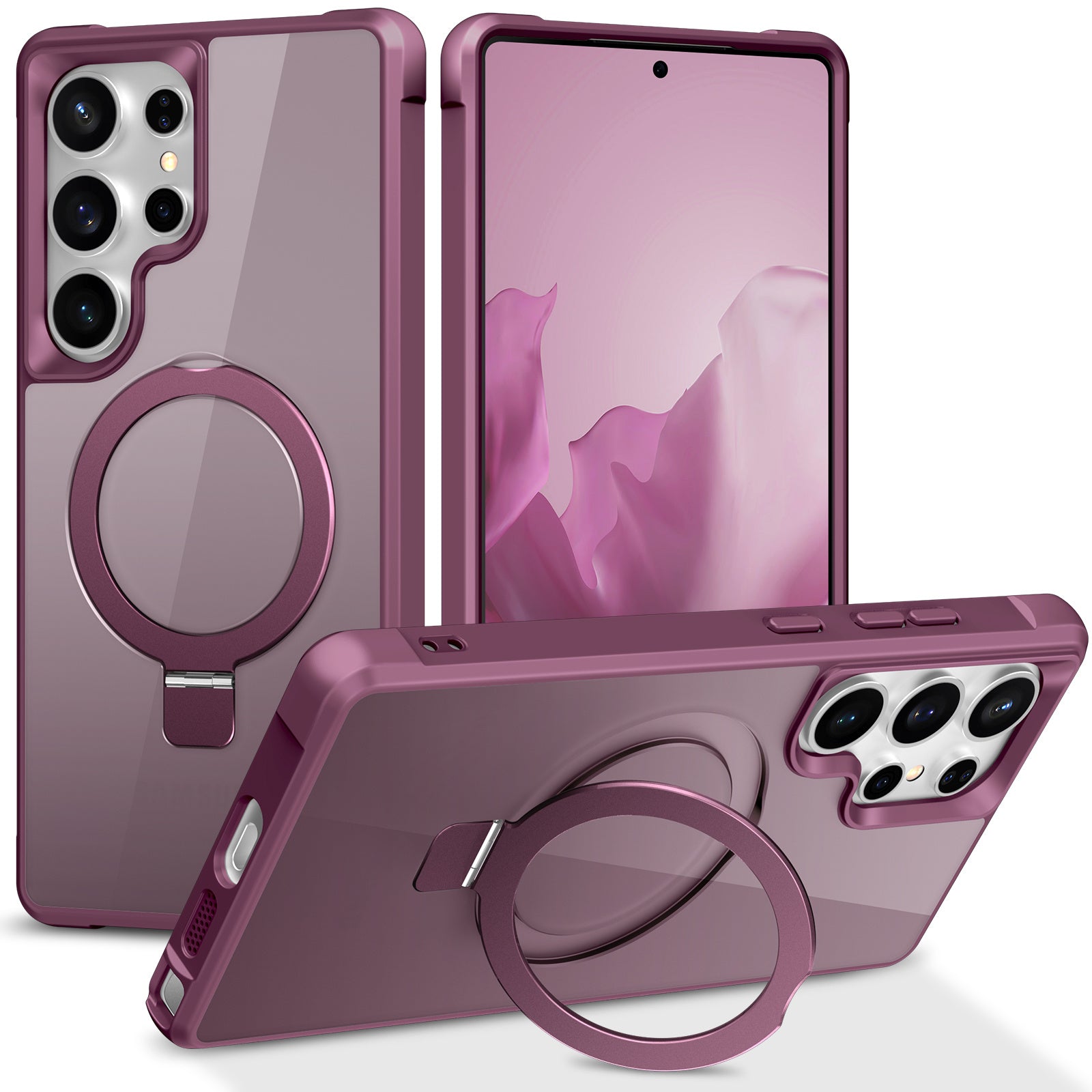 MagGuard Slim – MagSafe-Compatible Shockproof Stand Case for Galaxy S25/S24 Series