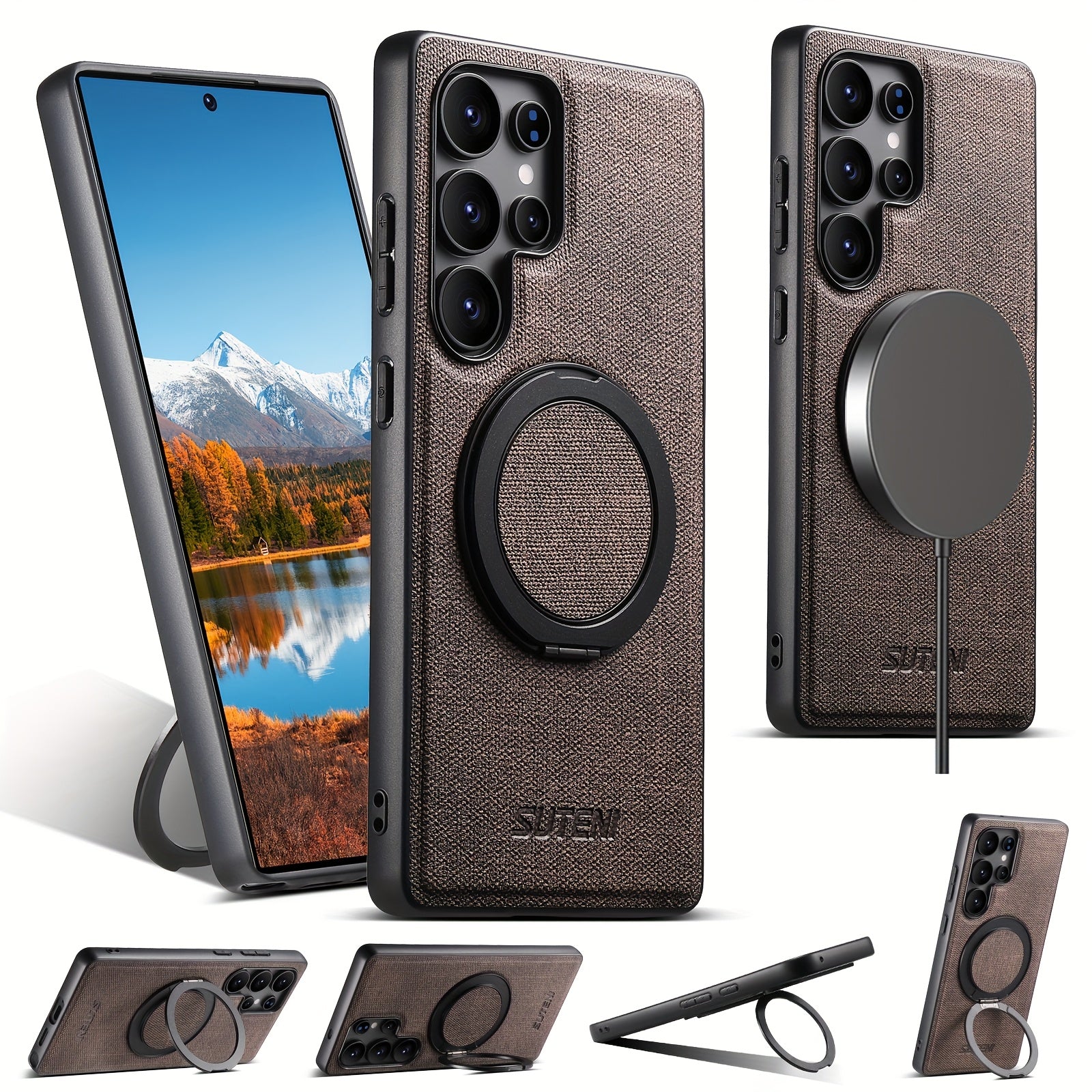 RingMag Leather Case For Samsung Galaxy S Series