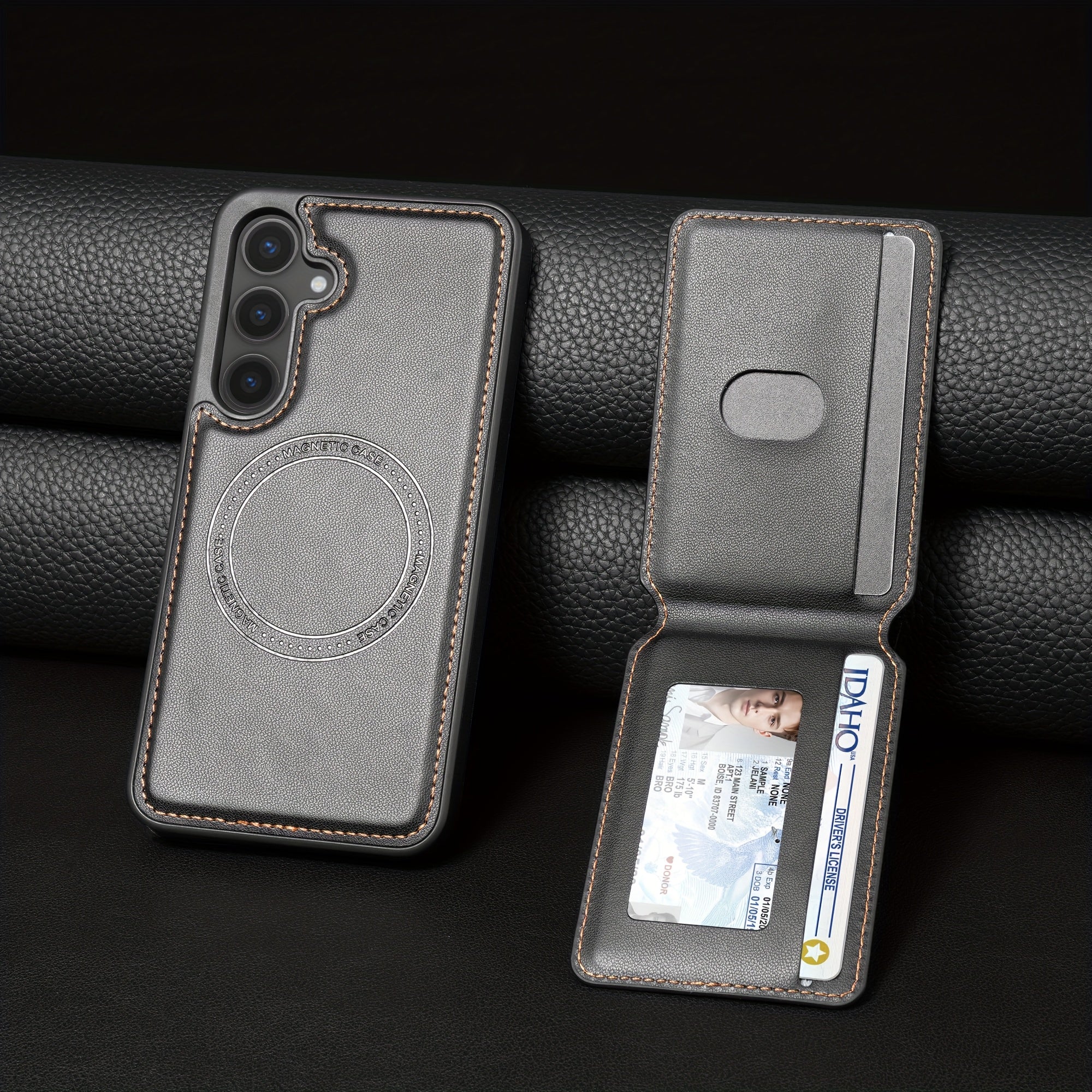 2-in-1 Magnetic Wallet Case with RFID Protection for Samsung Galaxy S Series
