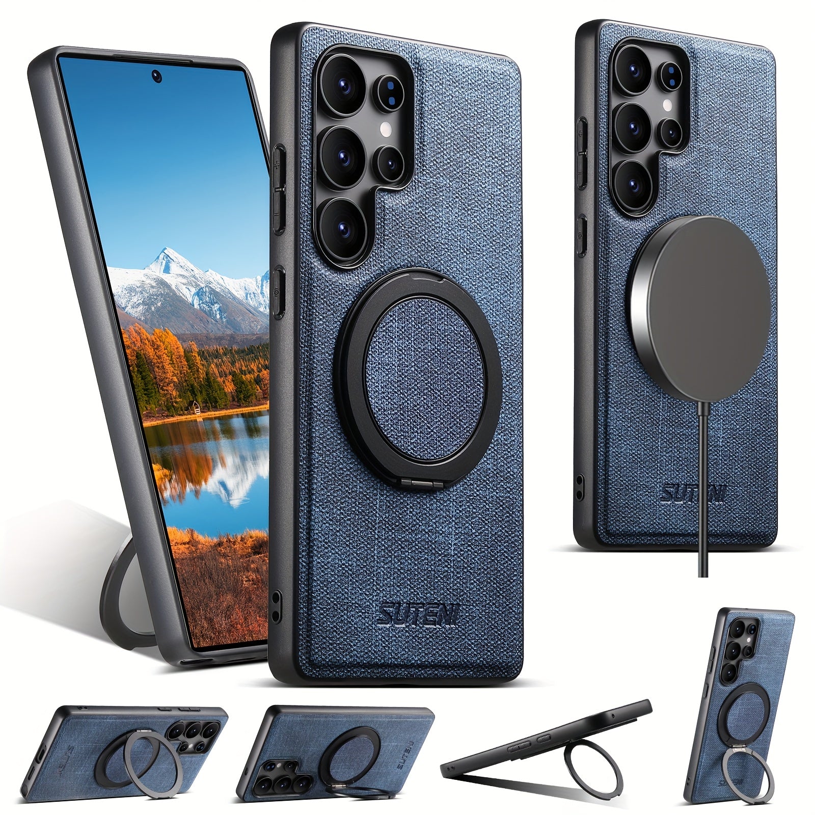 RingMag Leather Case For Samsung Galaxy S Series