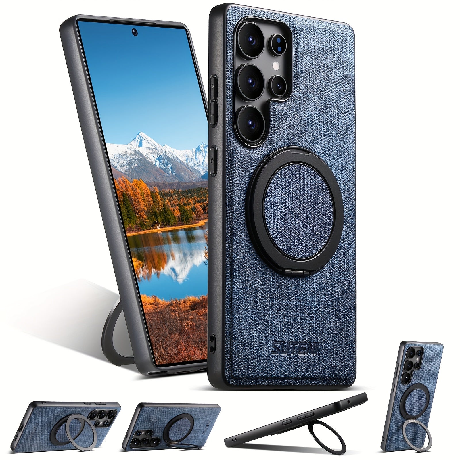 RingMag Leather Case For Samsung Galaxy S Series