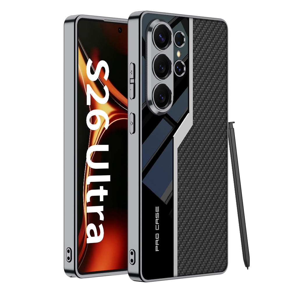 Samsung Galaxy S Ultra Leather Case – Electroplated Matte Back Cover