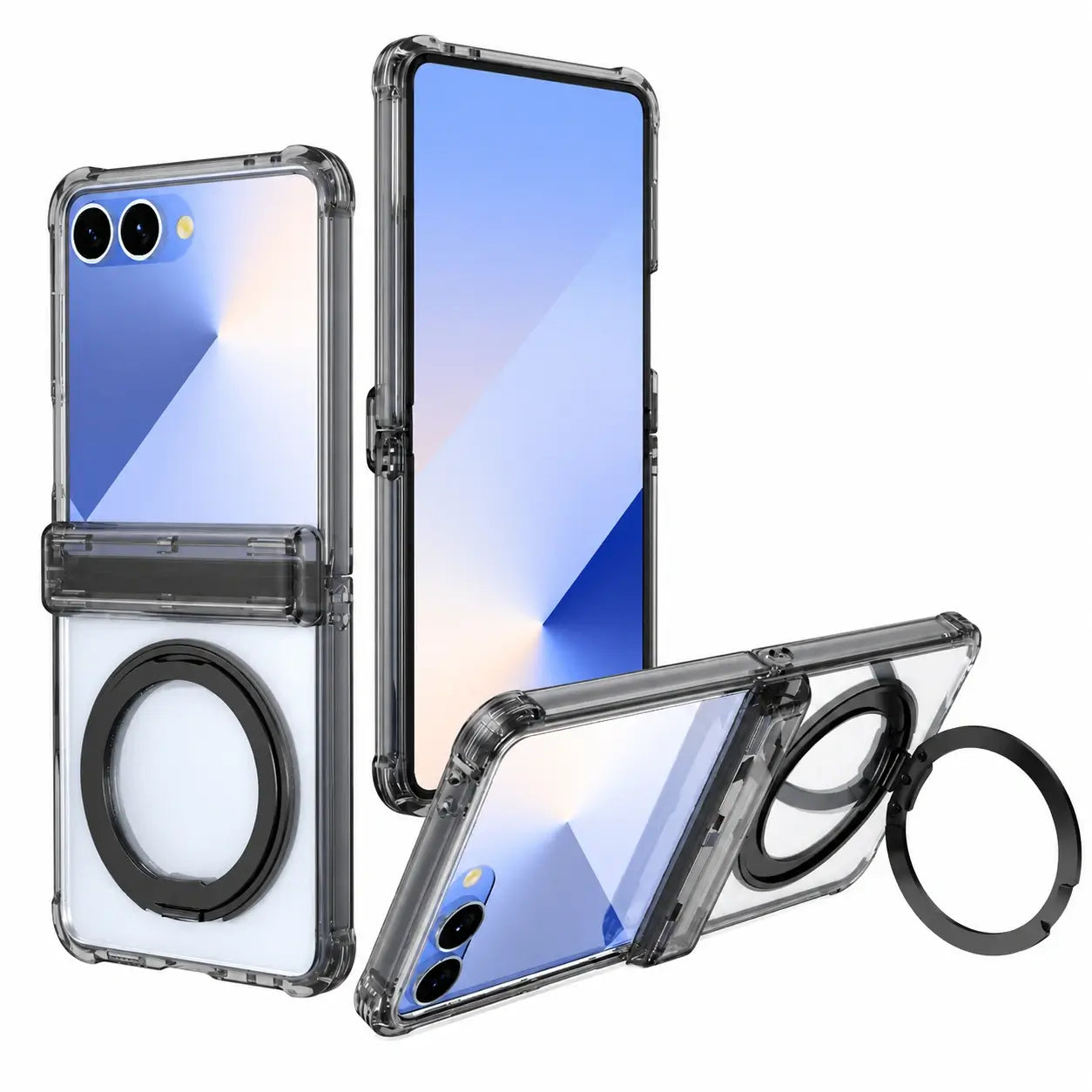 Samsung Galaxy Z Flip 8 Clear Magsafe Ring Stand Case