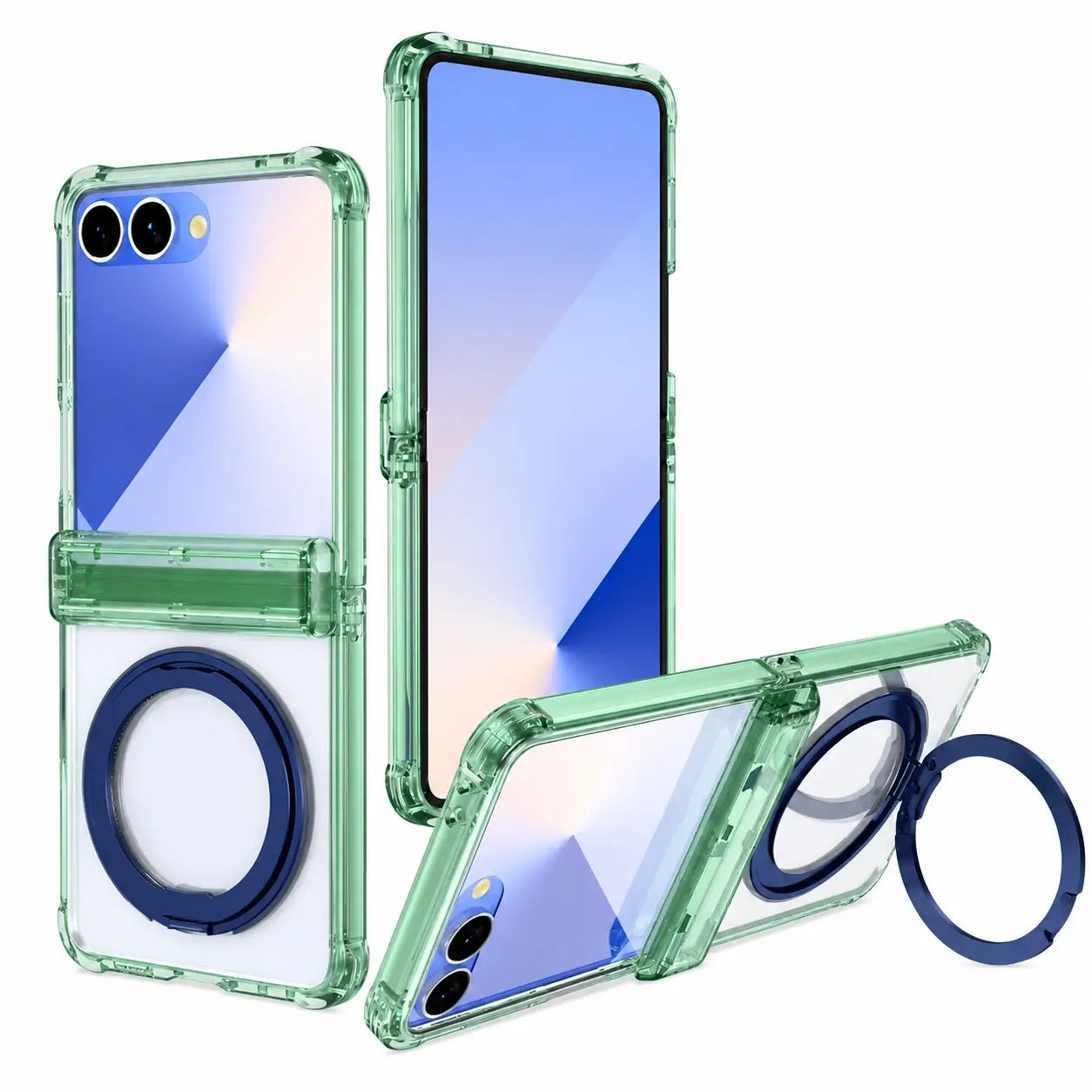 Samsung Galaxy Z Flip 8 Clear Magsafe Ring Stand Case