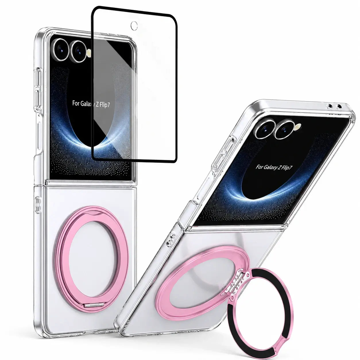 MagSafe Clear Ring Stand Case for Samsung Galaxy Z Flip 8