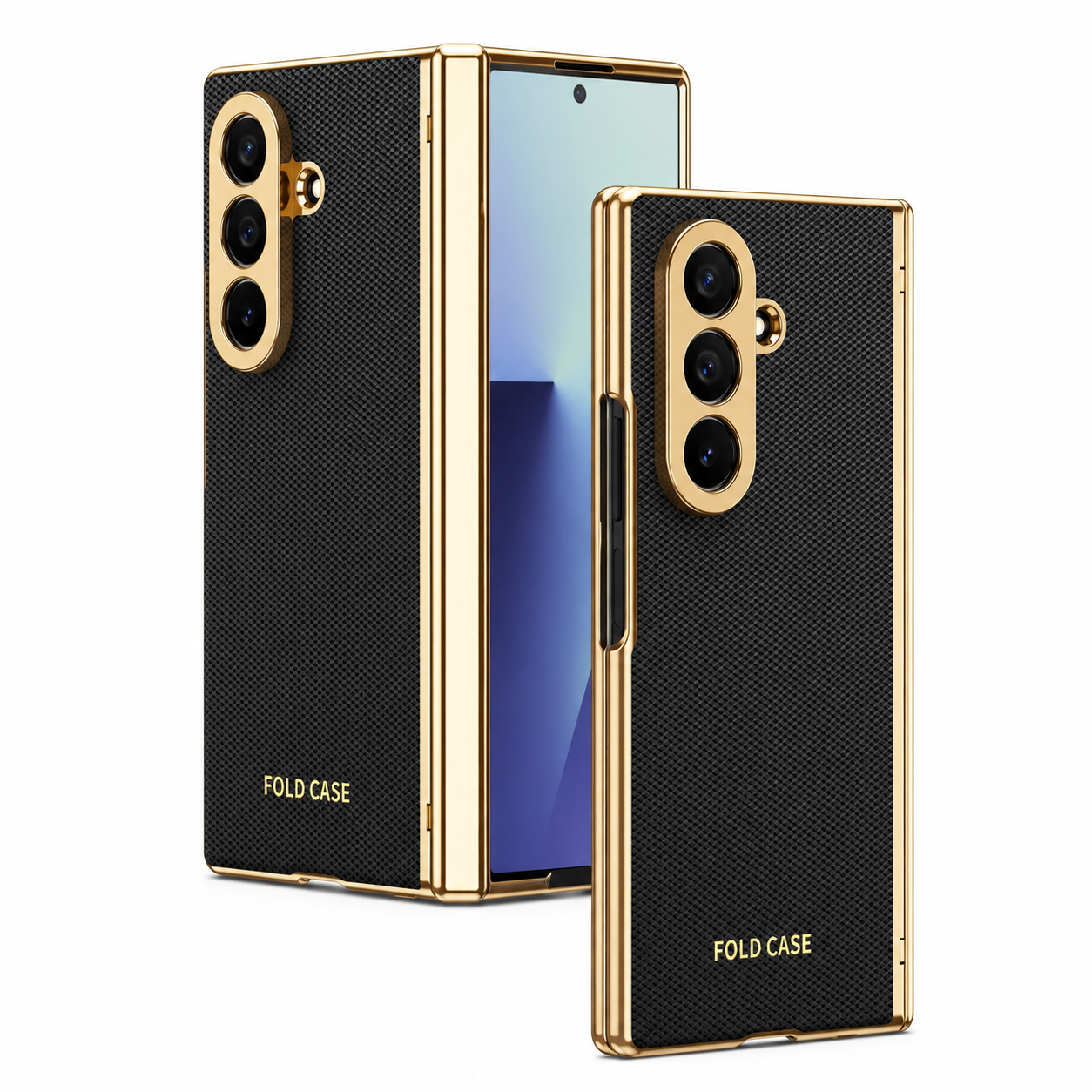 Luxury Leather Armor Case with Hinge & Screen Protection for Samsung Galaxy Z Fold 8