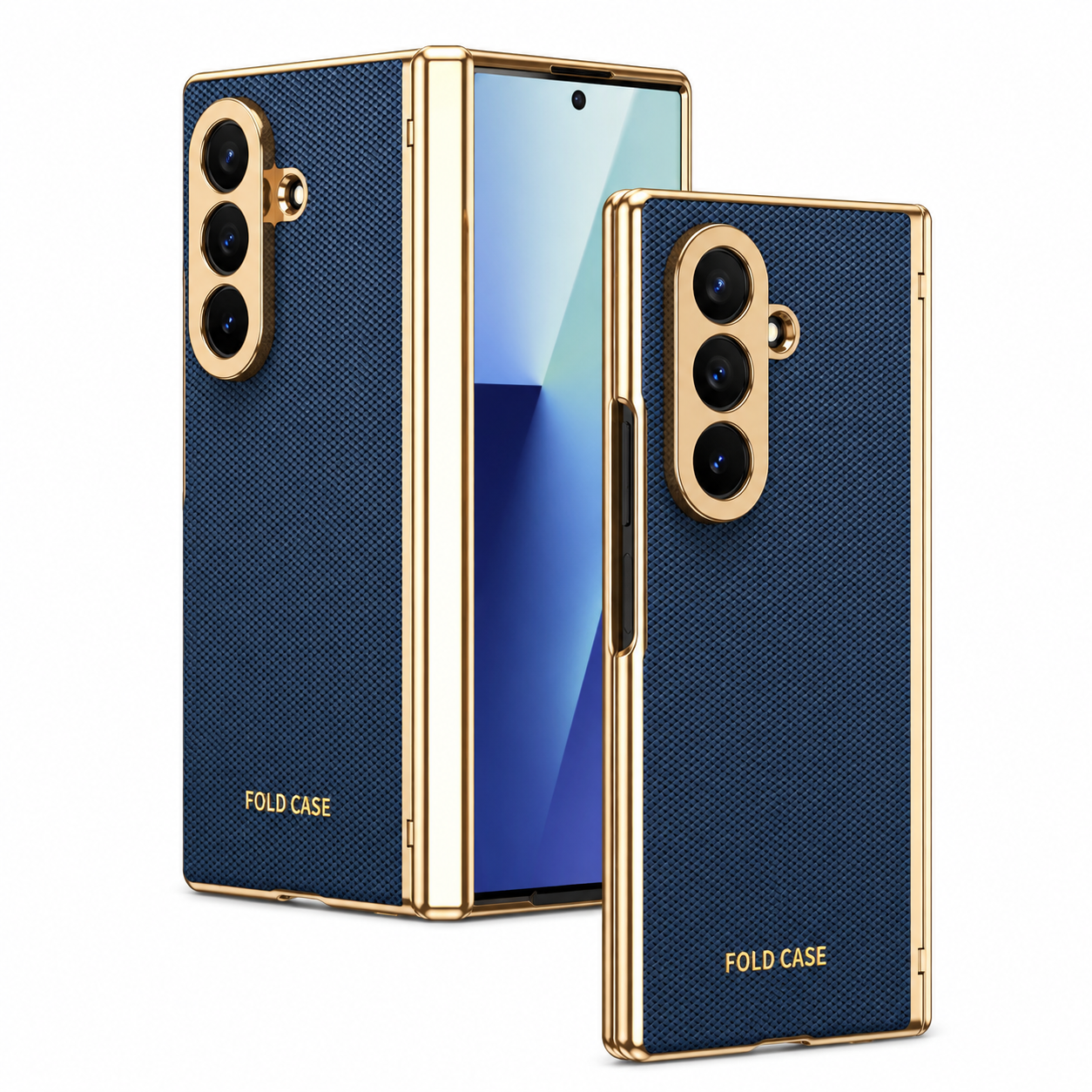 Luxury Leather Armor Case with Hinge & Screen Protection for Samsung Galaxy Z Fold 8
