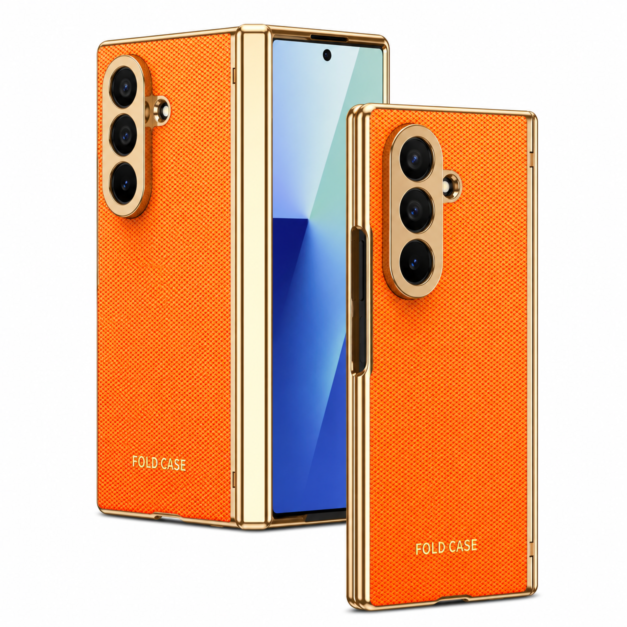 Luxury Leather Armor Case with Hinge & Screen Protection for Samsung Galaxy Z Fold 8