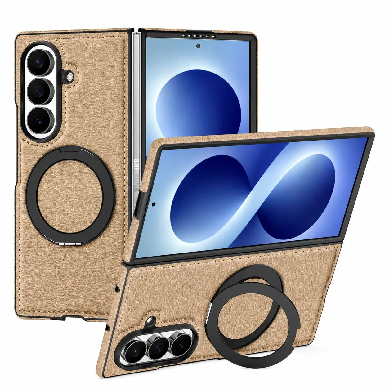 MagSafe Leather Ring Stand Case for Samsung Galaxy Z Fold 8