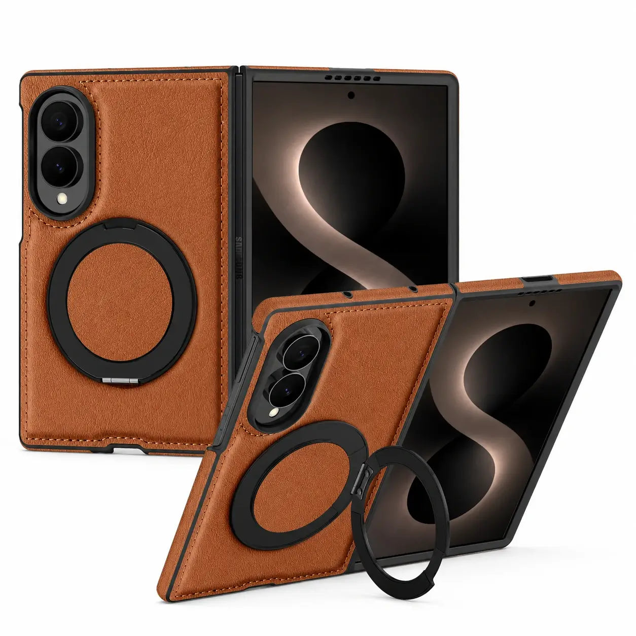 MagSafe Leather Ring Stand Case for Samsung Galaxy Z Fold 8