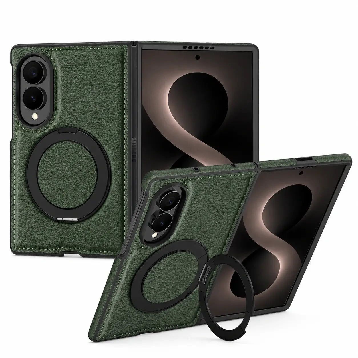 MagSafe Leather Ring Stand Case for Samsung Galaxy Z Fold 8