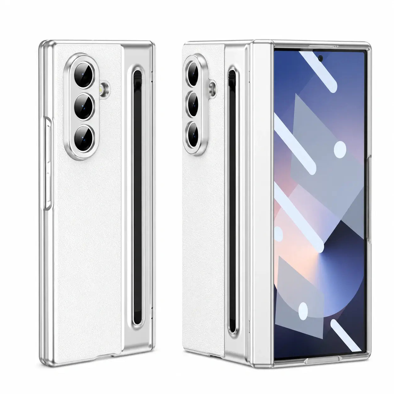 Slim Leather Stylus Shield Case with Screen Protection for Samsung Galaxy Z Fold 8 Ultra