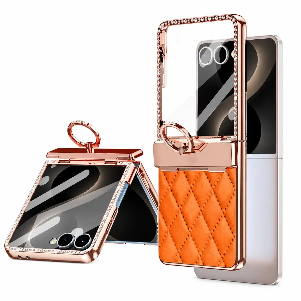 Samsung Galaxy Z Flip 8 Luxury Diamond Ring Case