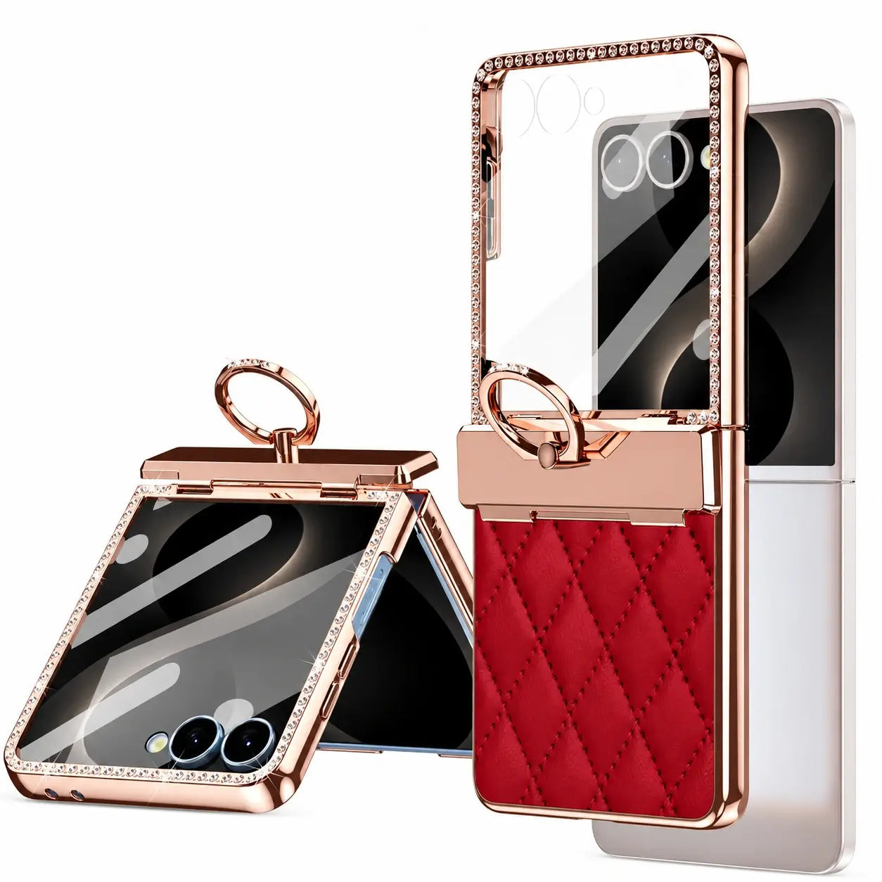 Samsung Galaxy Z Flip 8 Luxury Diamond Ring Case