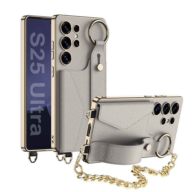GlamStrap Electroplated Leather Case for Samsung Galaxy S25, S24 & S23 Ultra