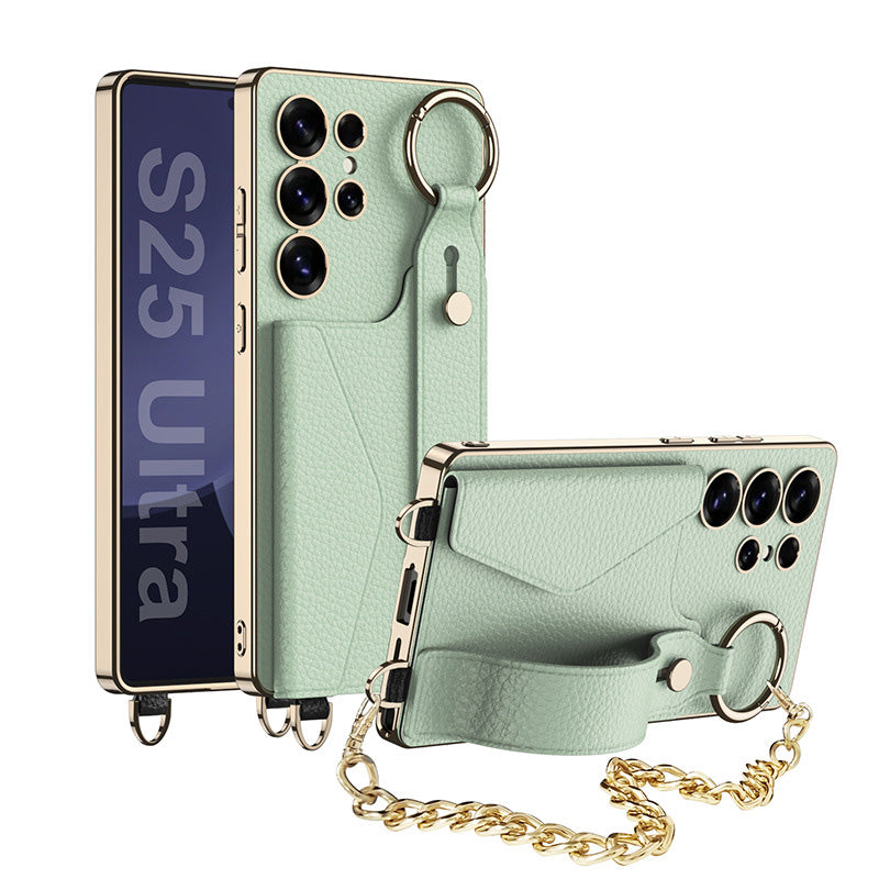 GlamStrap Electroplated Leather Case for Samsung Galaxy S25, S24 & S23 Ultra