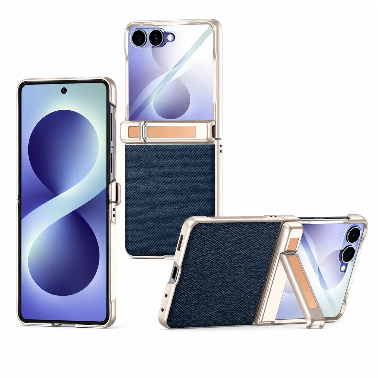 Samsung Galaxy Z Flip 8 Premium Fabric Kickstand Case