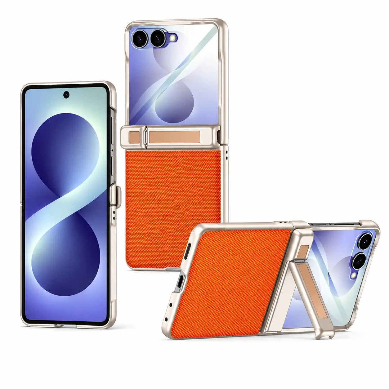 Samsung Galaxy Z Flip 8 Premium Fabric Kickstand Case