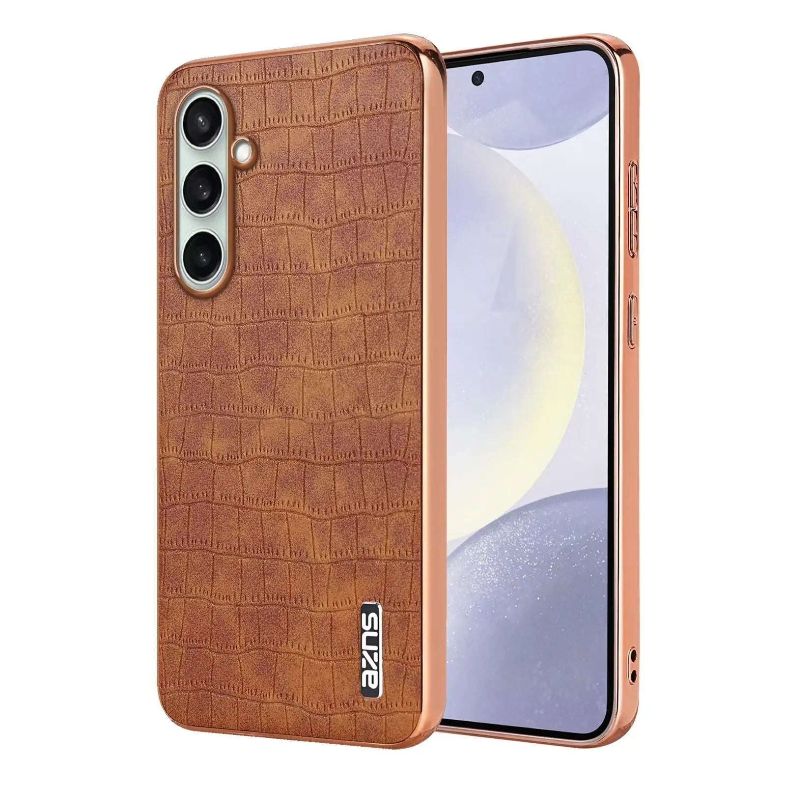 LuxEdge Shield – Plating Bumper Leather Case for Galaxy S Series
