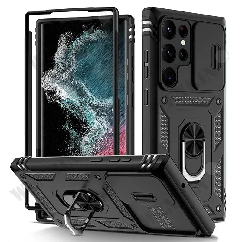 Samsung Galaxy S26 Ultra Heavy Duty Case – 360° Kickstand & Camera Guard