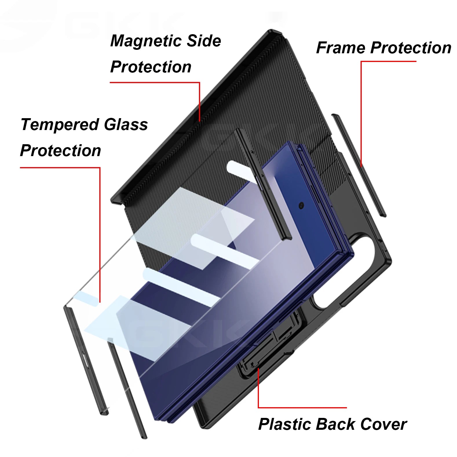 Samsung Galaxy Z TriFold Magnetic Leather Case – Full Cover Design