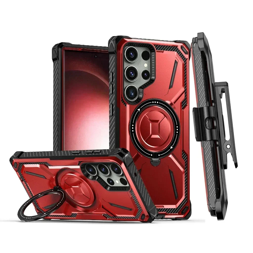 ToughMag Pro – Rugged Armor MagSafe Case with Ring & Clip for Galaxy S Series
