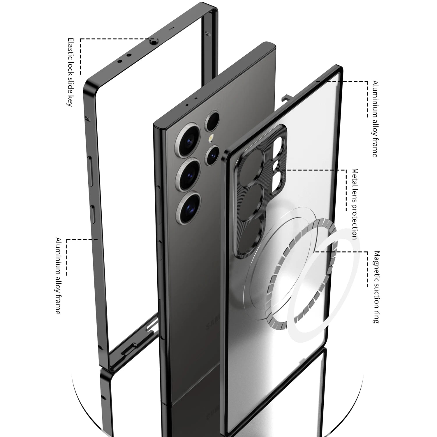 Samsung Galaxy S26 Ultra Metal Frame MagSafe Case