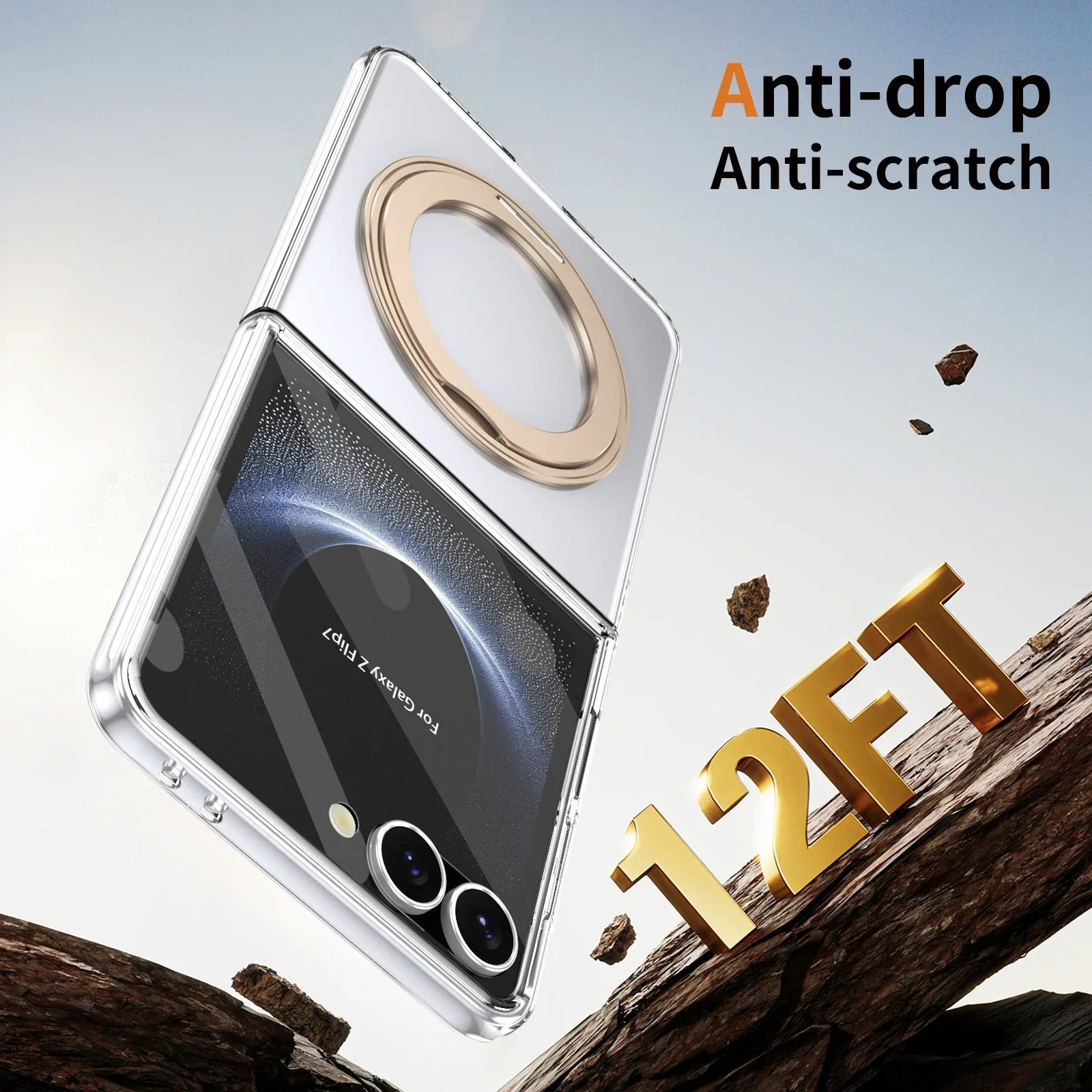 MagSafe Clear Ring Stand Case for Samsung Galaxy Z Flip 8