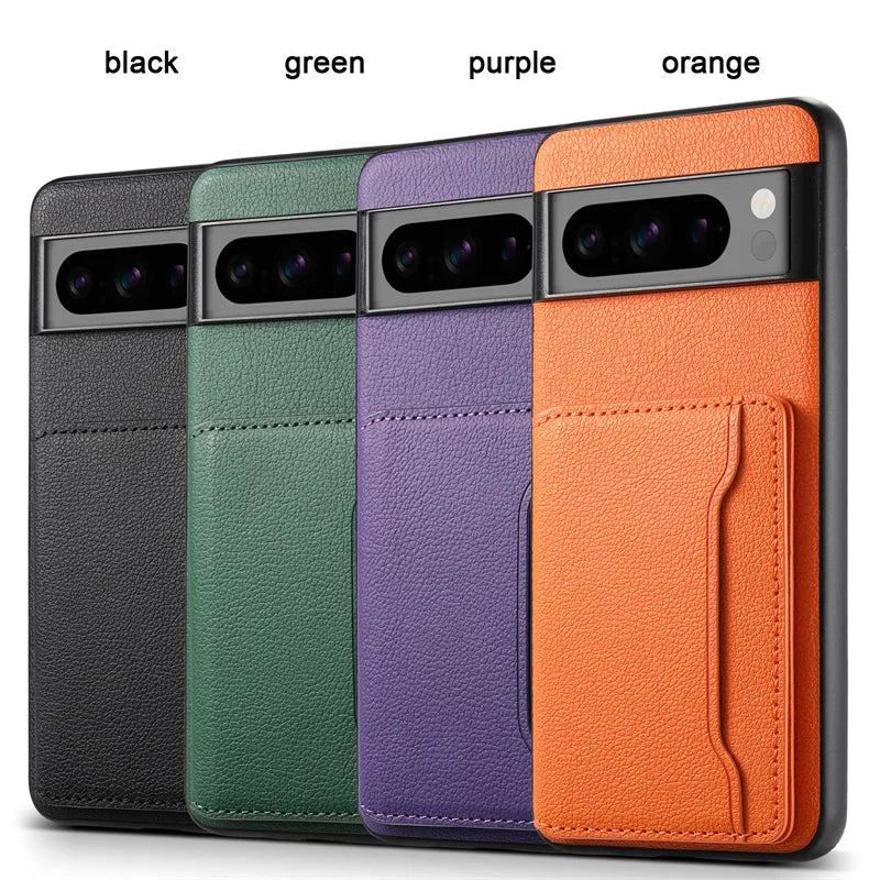 Premium Leather Wallet Case For Google Pixel Series