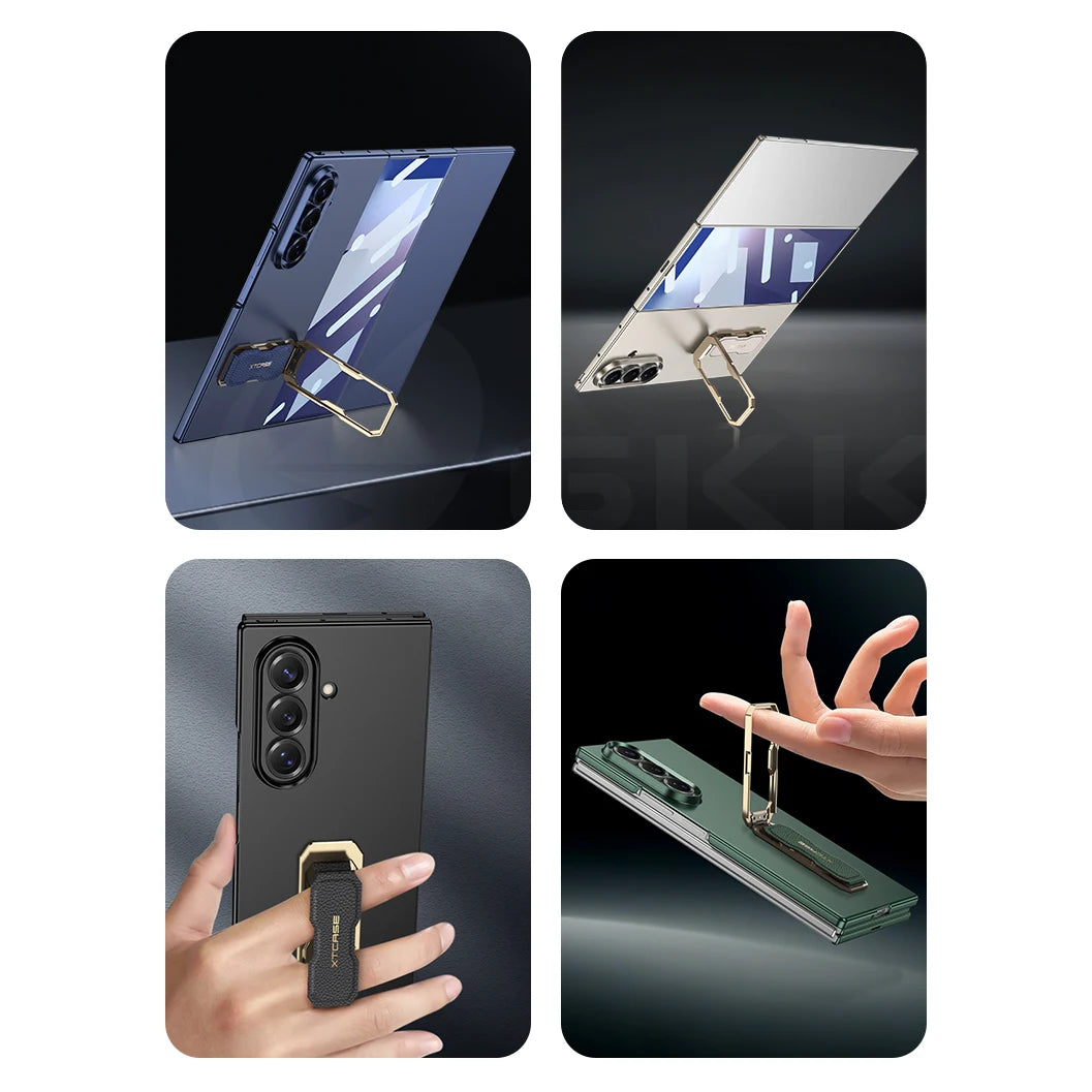 Samsung Galaxy Z TriFold Ultra-Thin Ring Holder Case with Strap