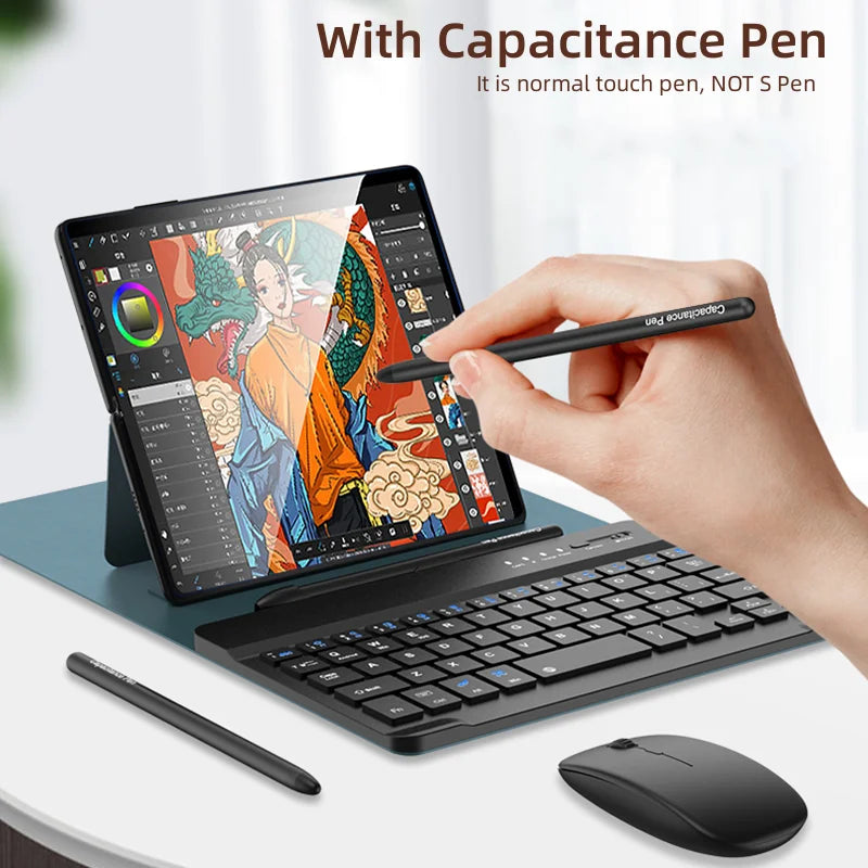 Samsung Galaxy Z TriFold Leather Magnetic Keyboard Case with Mouse